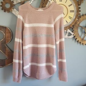 Mauve Stripes Knit Sweater